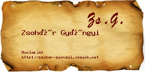 Zsohár Gyöngyi névjegykártya